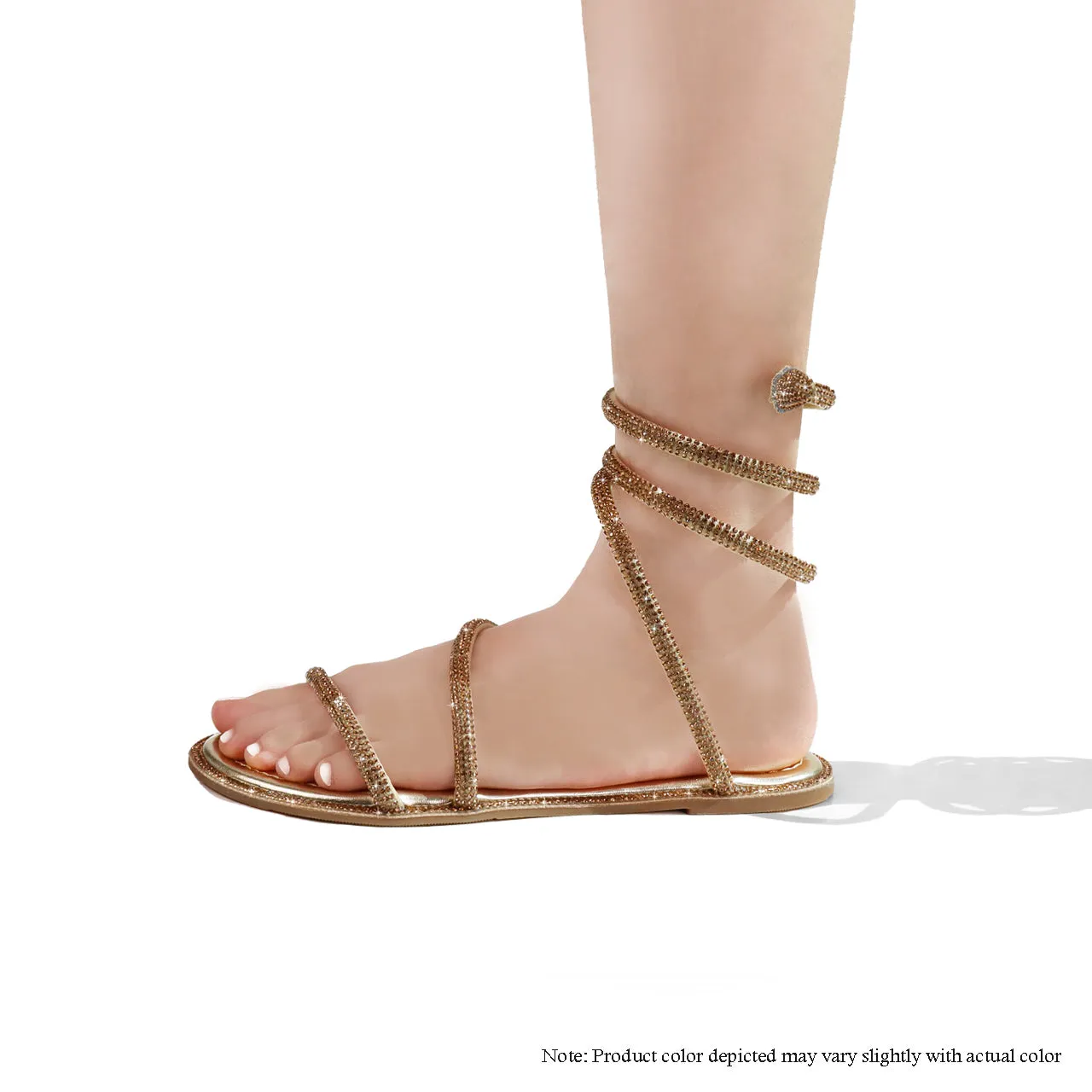 Sandals Negril Map HONNAY-29 RHINESTONE RINGS SANDAL - GOLD