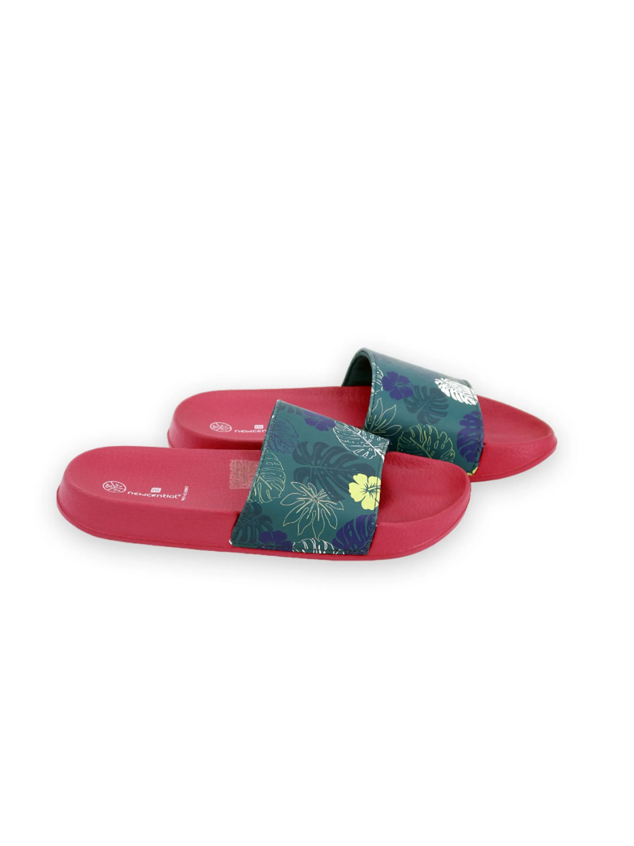 Animal Slippers Women's Floral Printed Slippers,Green/Pink