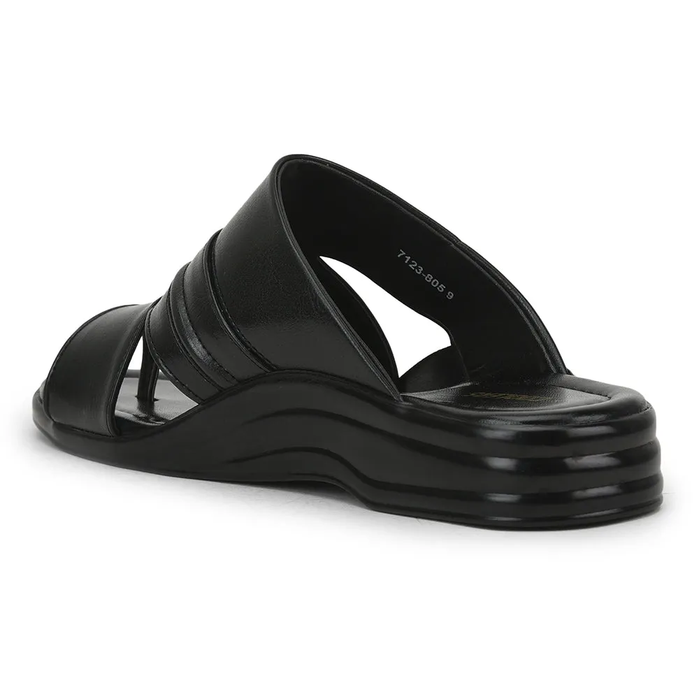 Mario Plant Slippers Coolers Casual Slippers For Men (Black) 7123-805D By Liberty