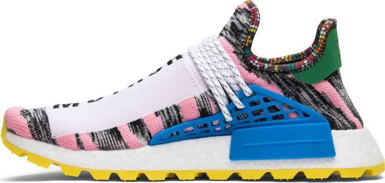 Korn X Adidas Shoes Pharrell x Adidas NMD Human Race Trail 'Solar Pack' Grey Pink Shoes Men Women Sneaker Sale All Size US 7-11