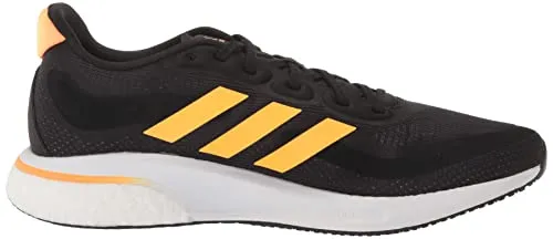 Leather Adidas Shoes adidas Men's Supernova   Running Shoe, Core Black/Flash Orange/Flash Orange, 9
