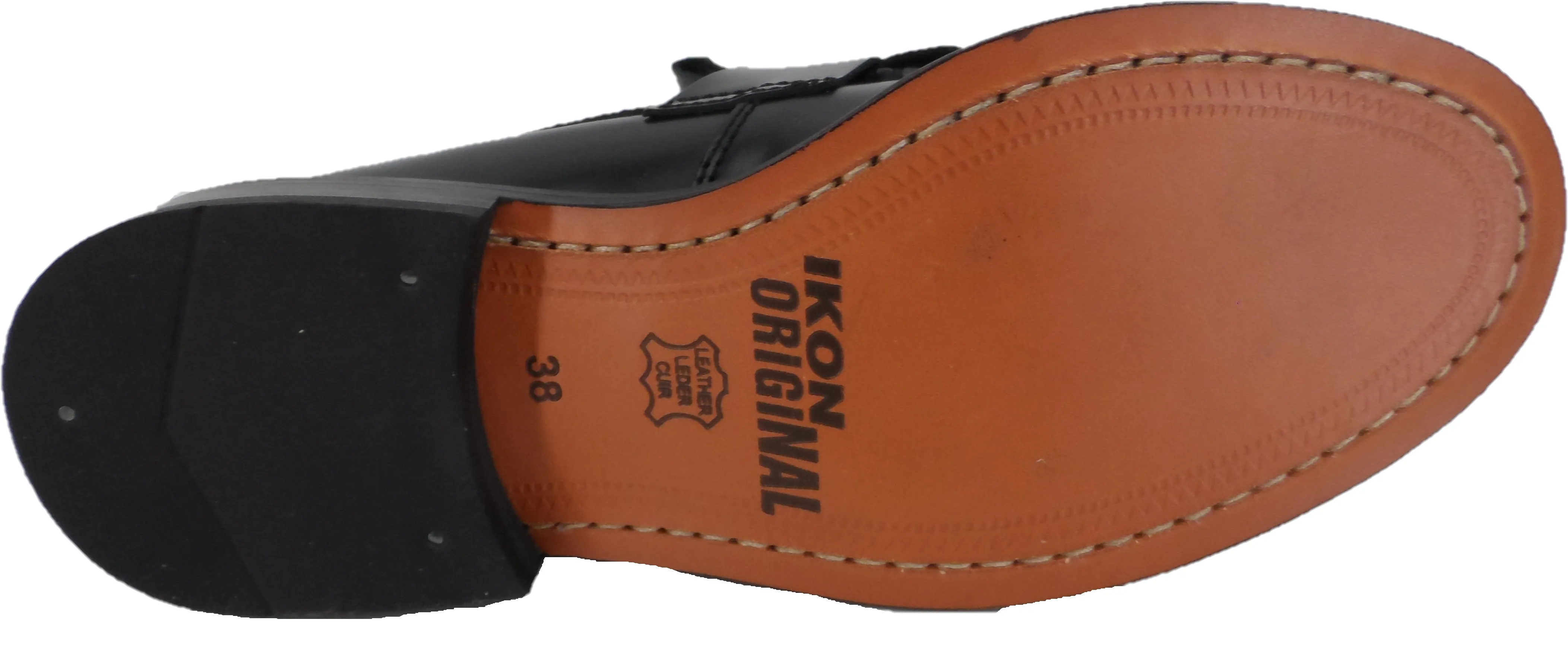 Ikon Original Ladies Selecta Black Retro, Ska, Northern Soul Tassel Loafers Slip-on Loafers Casual