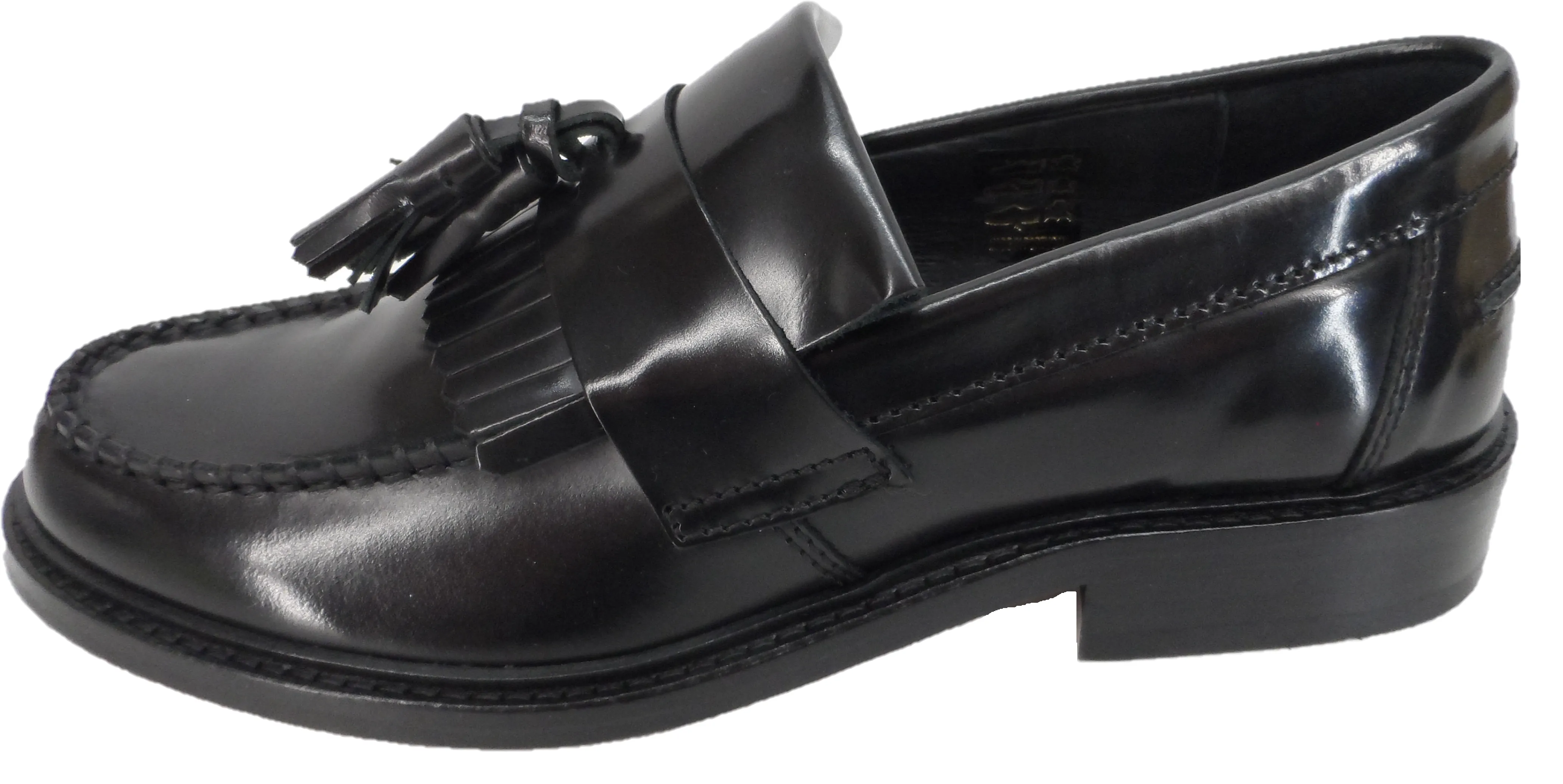 Traveler Penny Loafers Suede Ikon Original Ladies Selecta Black Retro, Ska, Northern Soul Tassel Loafers