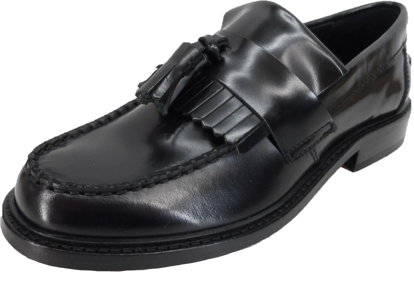 Slip On Shoes Loafers Ikon Original Ladies Selecta Black Retro, Ska, Northern Soul Tassel Loafers