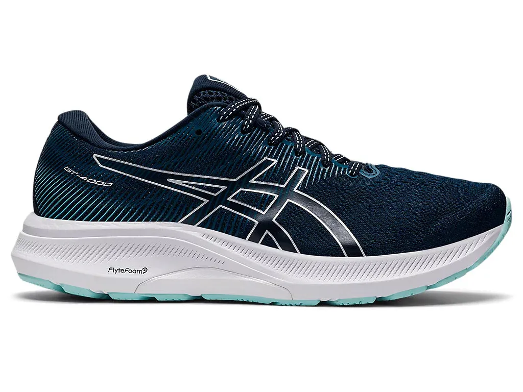 ASICS Women's GT-4000 3 WIDE (French Blue/Pure Silver) Asics Kageyama Shoes