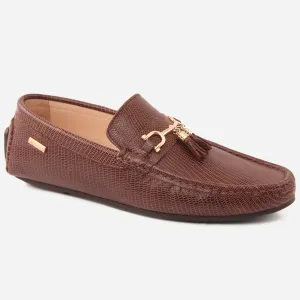 Men "EILIE" Leather Slip Ons Dress Moccasin Shoes Best Slip On Shoes For Plantar Fasciitis