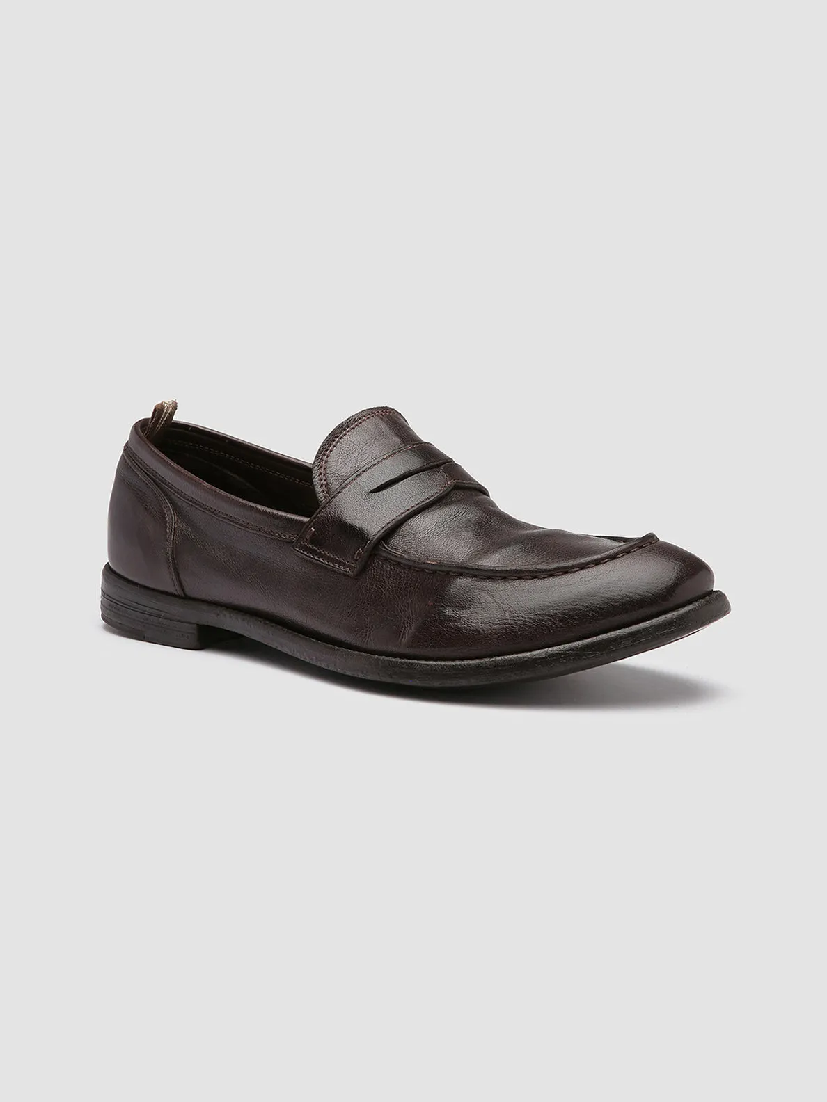 ARC 509 - Brown Leather Penny Loafers Wide Shoes Loafers
