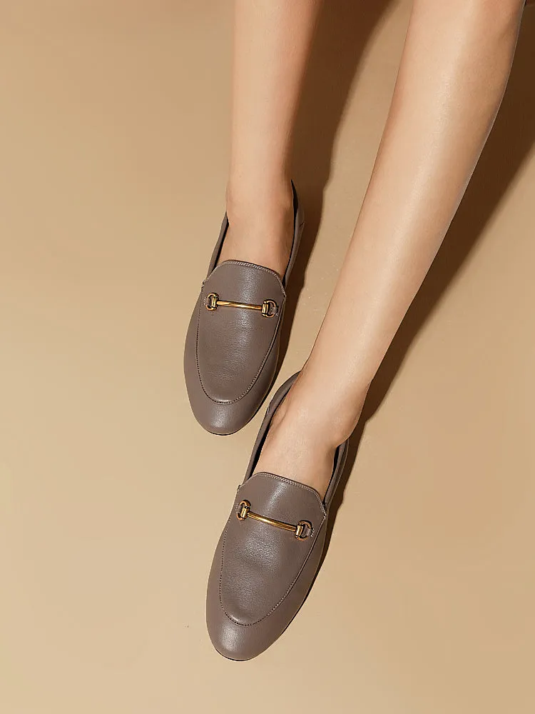 Isabeau Metal Buckle Loafers Loafers For Suits