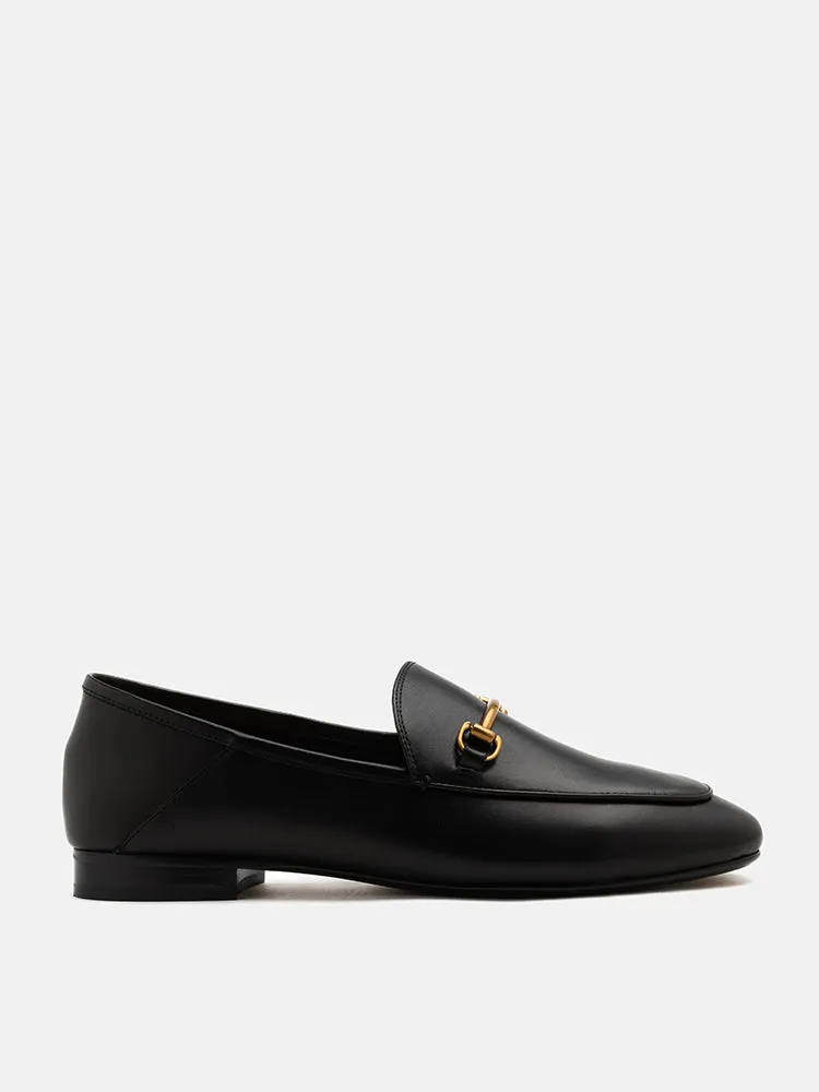 Isabeau Metal Buckle Loafers Two Tone Loafers