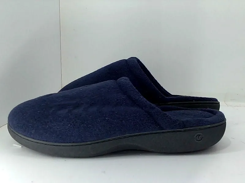 Isotoner Men's Navy Slip-On Slippers Size 8.5 Brigette Slippers