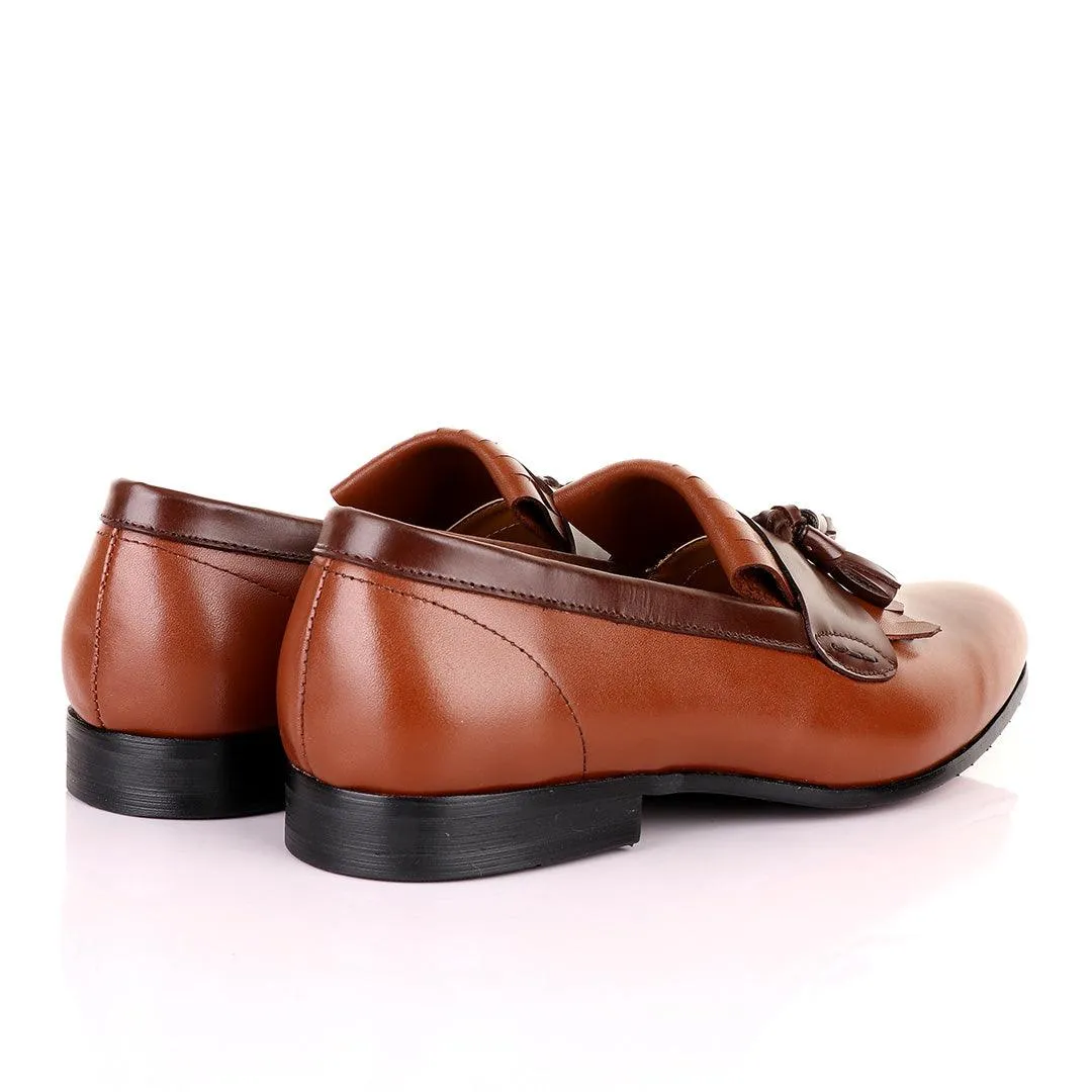 John Mendson Brown Leather Tassel Loafers Dr Martens Loafers
