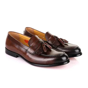 Loafers Beach Club John Mendson Coffee Brown Leather Tassel Loafers