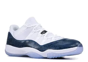 Jordan Men's Retro 11 Low LE White/Black/Navy Leather Basketball Shoes 11 M US Amplifoam Asics Shoes