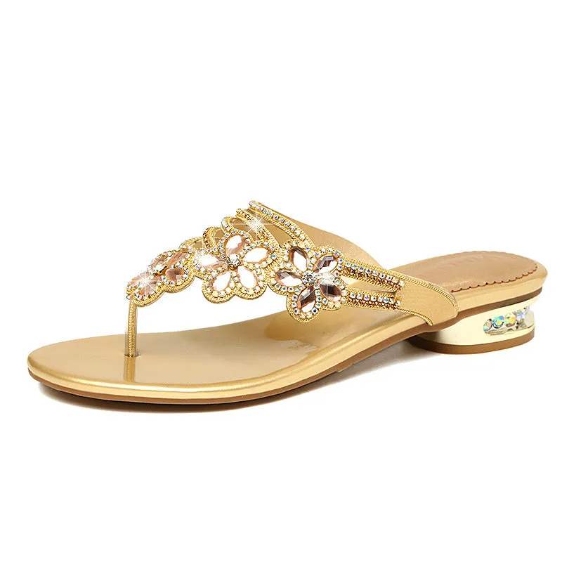 Lucilla - Versatile Crystal Diamond Slides for Women Batman Flip Flops