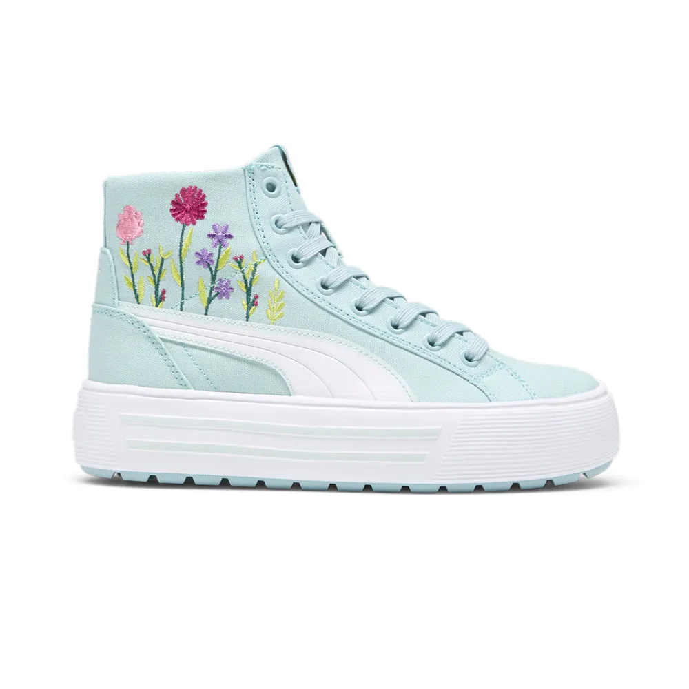 Kaia 2.0 Mid Floral Platform High Top Sneakers Zip Up Puma Shoes