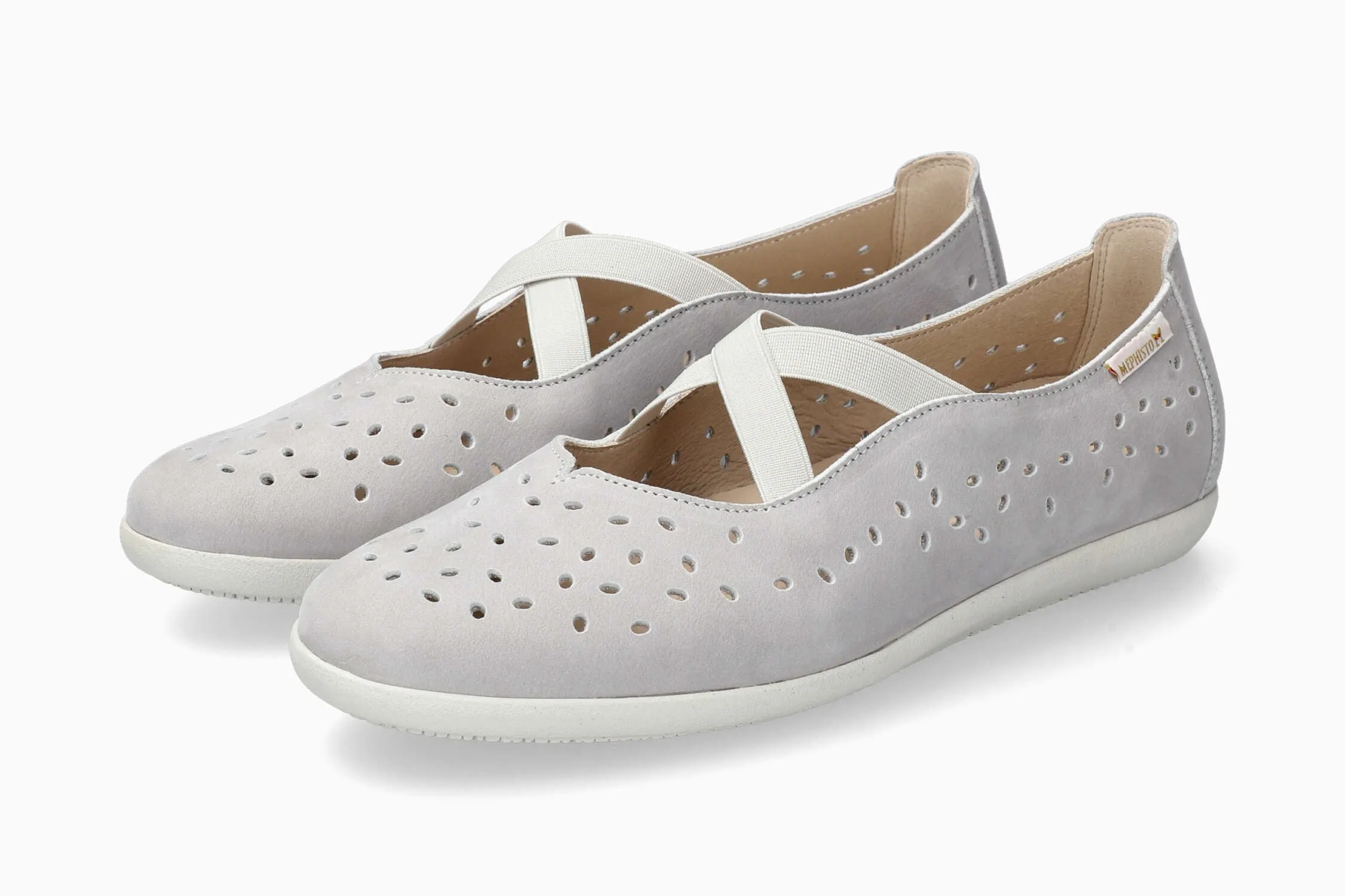 Slip-on Moccasins Karla Perf - Light Grey