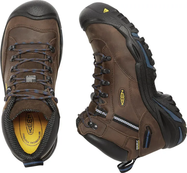 Composite Toe Leather Work Boots Keen Utility Braddock AL Waterproof Mid (Steel Toe) Men's