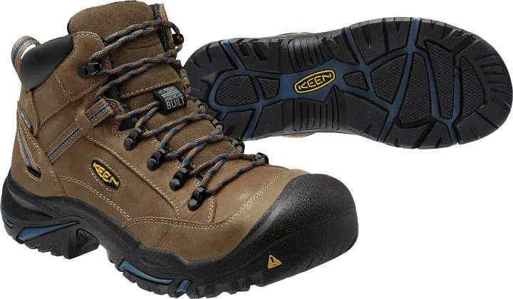 Custom Made Work Boots For Wide Feet Keen Utility Braddock AL Waterproof Mid (Steel Toe) Men's