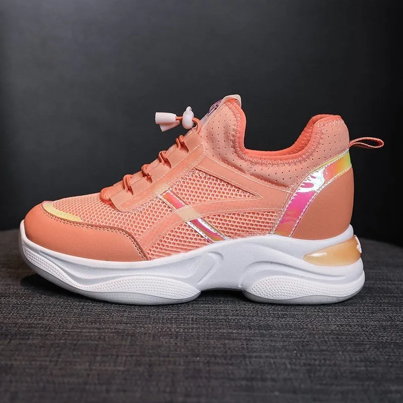 Sneakers For Work Elastic Band Tennis High Walking Trainers Sneakers