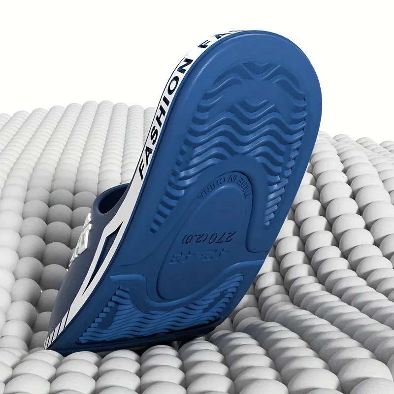 Hermes Slide Sandals 2025 new men's slippers summer PVC men's soft slippers outdoor sports thick anti slip cool slippers beach bathroom home sandals