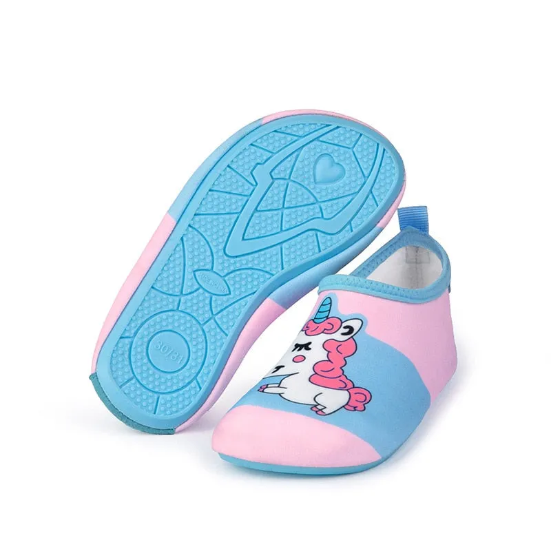 Kids Sneaker Swimming Shoes Water Sports Aqua Heel Pain Slippers