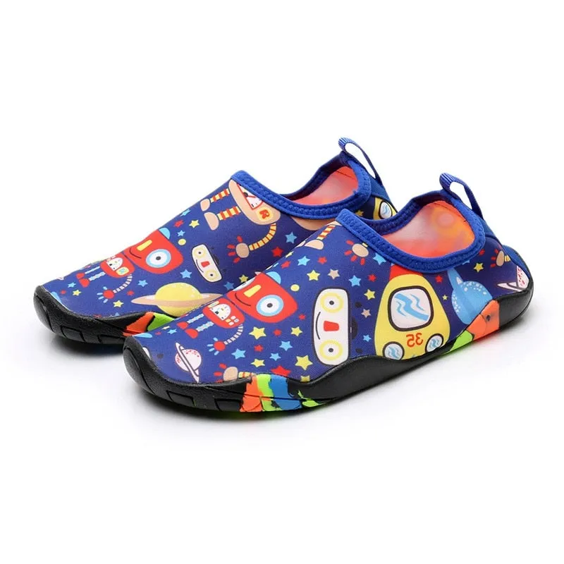 Kids Sneaker Swimming Shoes Water Sports Aqua Slippers With A Wedge Heel