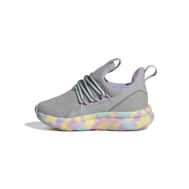 Kid's Toddler Lite Racer Adapt 7.0 Grey/Flash Aqua/Lilac Adidas High Tops Basketball Shoes