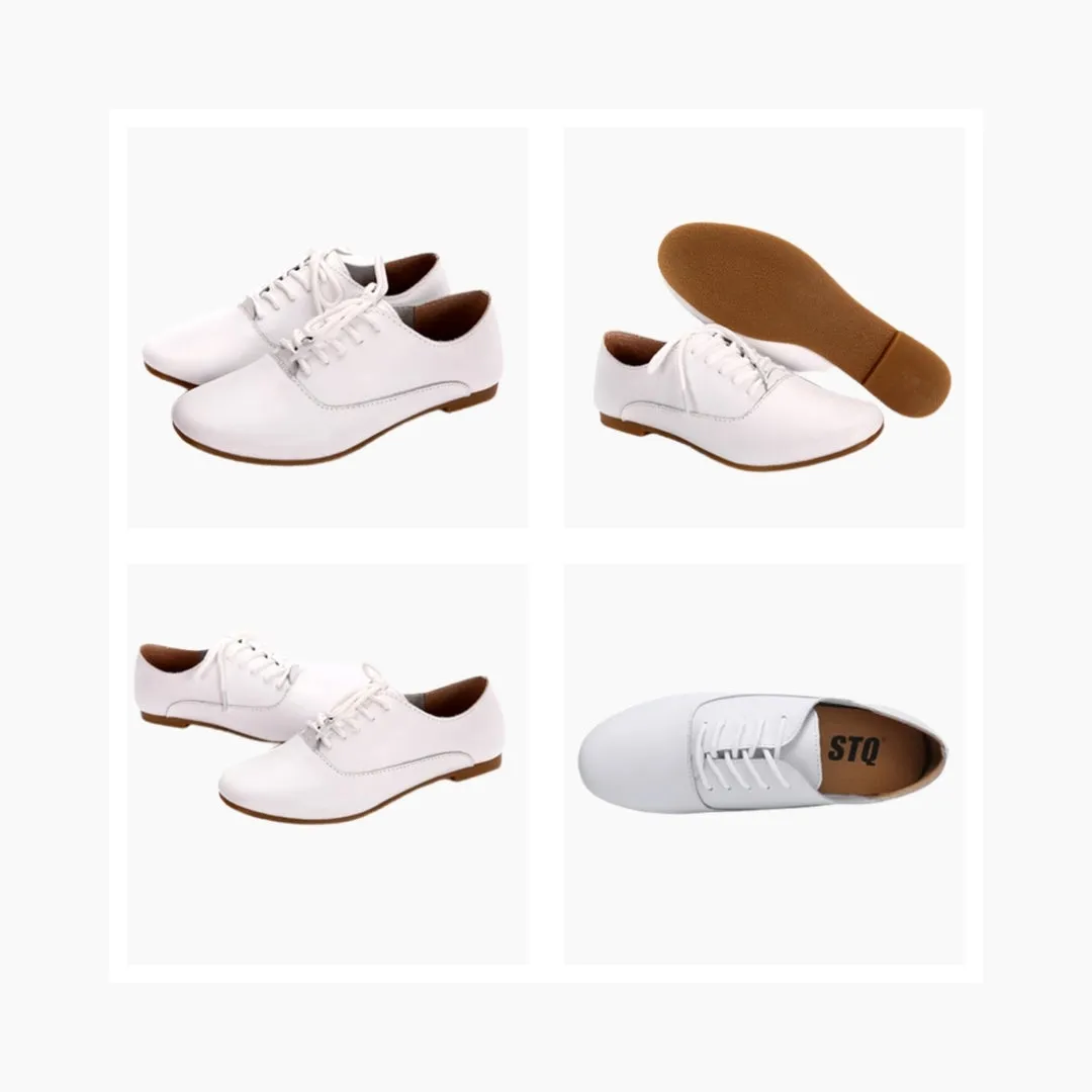 Lace Up, Autumn Shoes : Oxford Shoes for Women Cheap Comfortable Work Boots