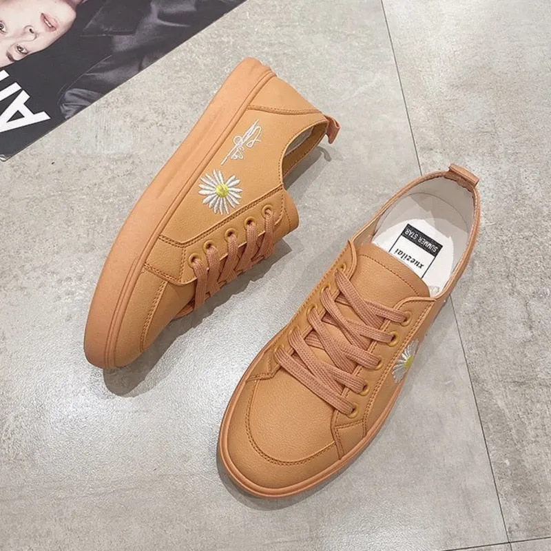 Best Sneakers For Planters Fasciitis Lace Up Leather Tennis Female Walking Trainers Sneakers