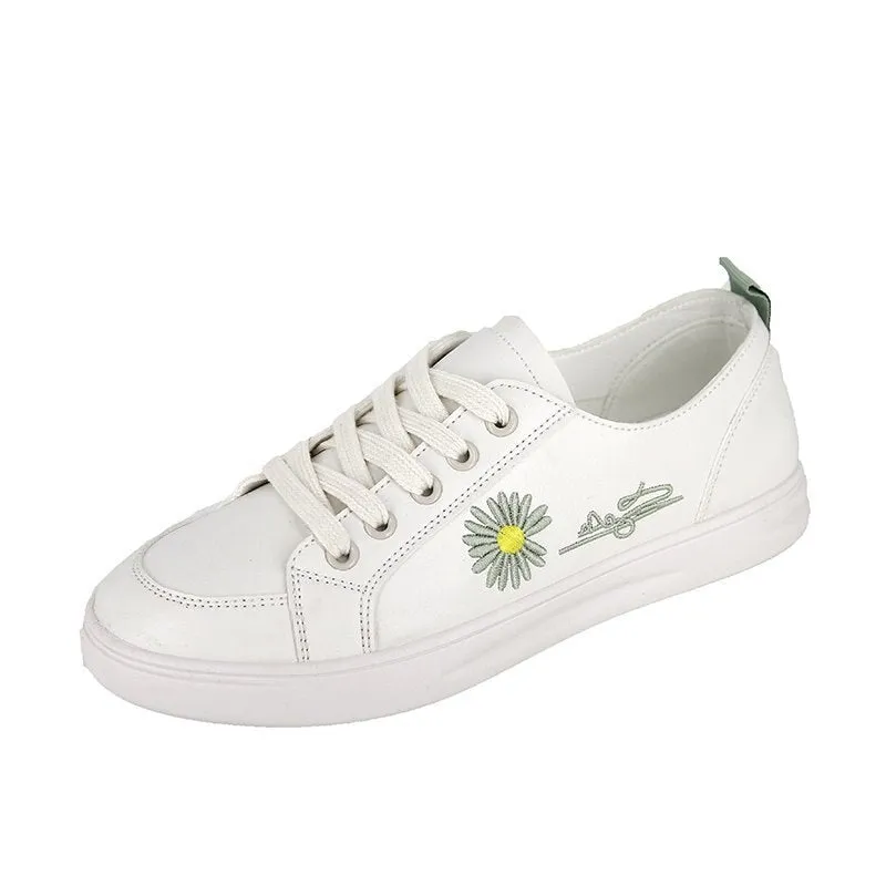 Lace Up Leather Tennis Female Walking Trainers Sneakers Running Sneakers For Shin Splints