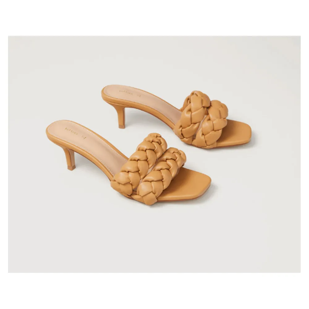 Lefties- Leather Padded Braided Sandal Orson Bloom Sandals