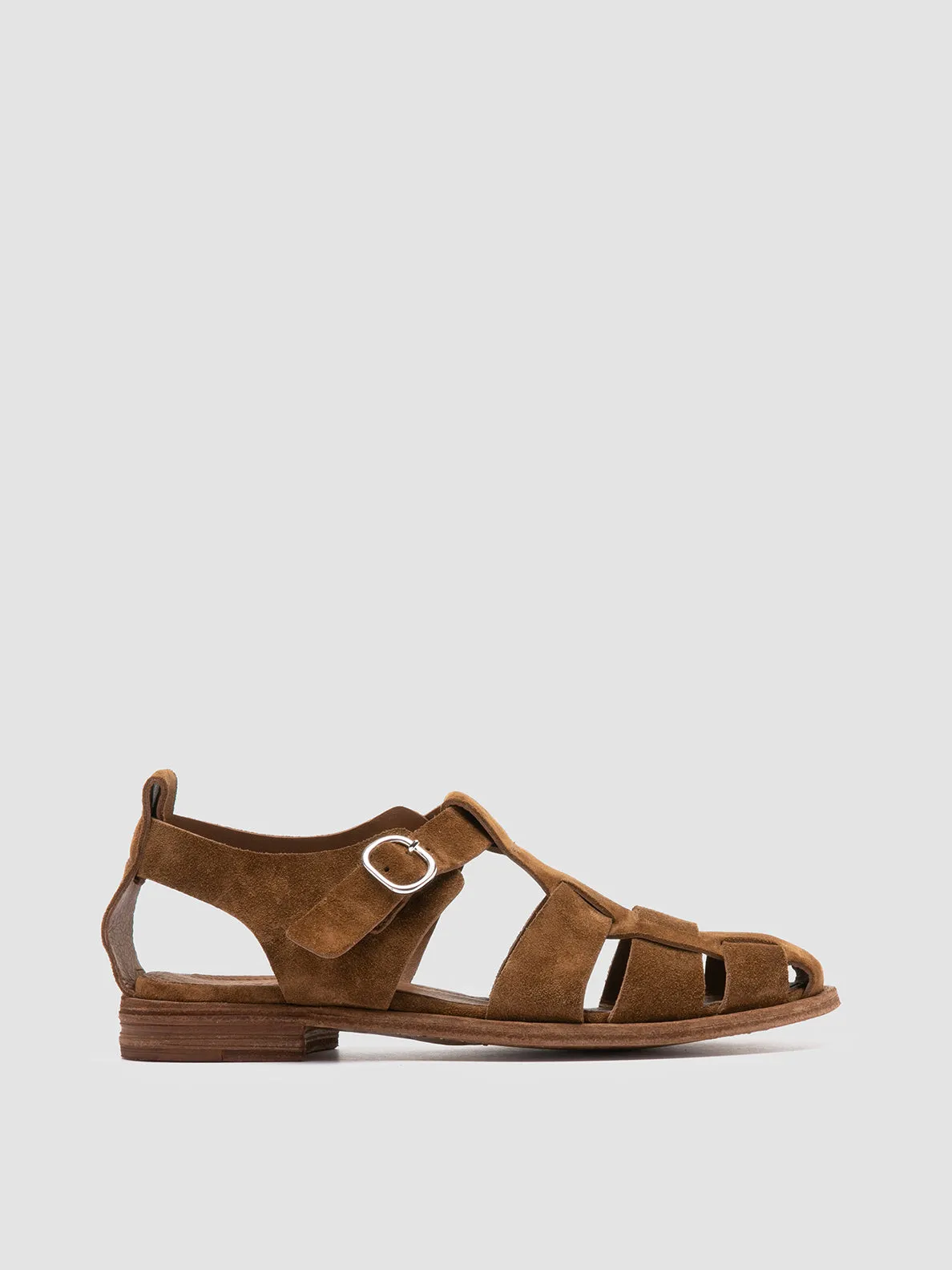 LEXIKON 536 - Brown Suede Sandals Sandals Wide