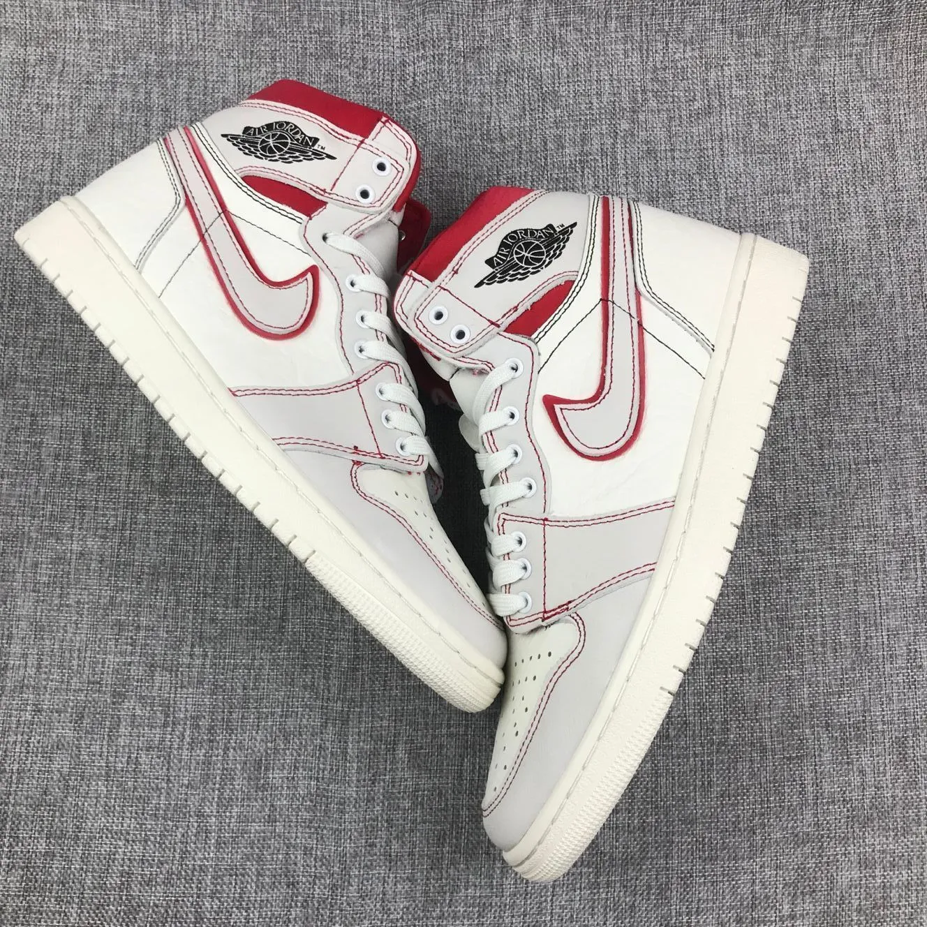 Nike Air Jordan 1 High Retro OG White Red Shoes Basketball Men !!! CYBER MONDAY SALE !!! Asics Running Shoes Sale