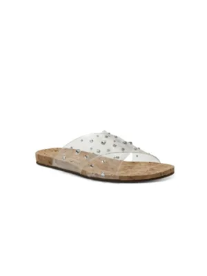 Shiraleah Slippers Women's Embellished Slippers,Beige