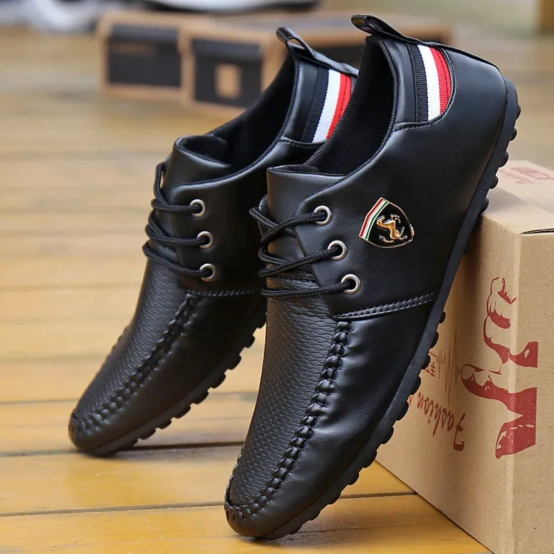 2021 Breathable Solid Color Slip Men Driving Shoes Spring And Autumn New Style Breathable Men's Peas Shoes the British Sneakers Multi Penny Loafers