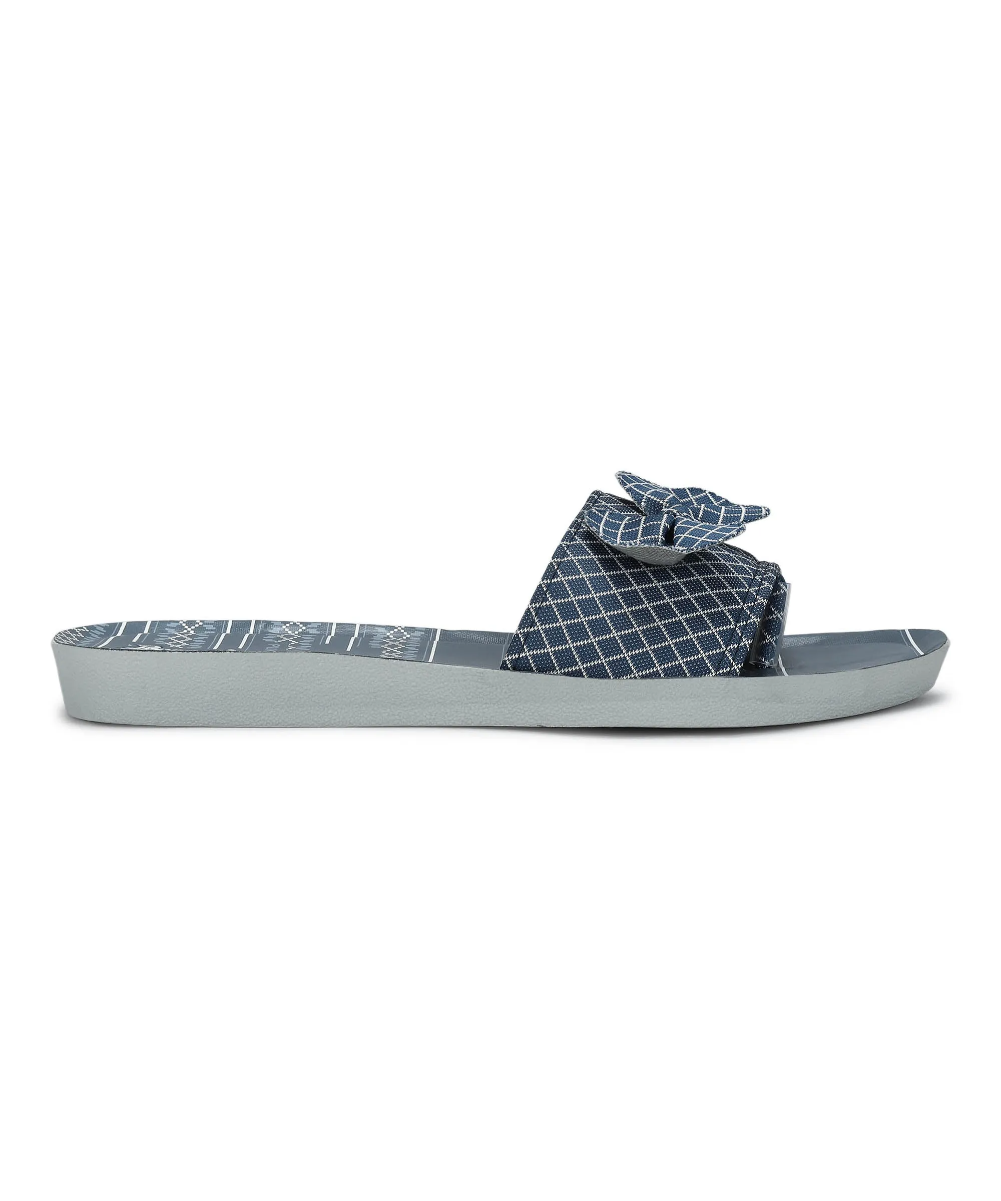 Paragon PUK7025L Women's Blue-Grey Sliders with Cushioned Sole for Everyday Use Flip Flop Nails