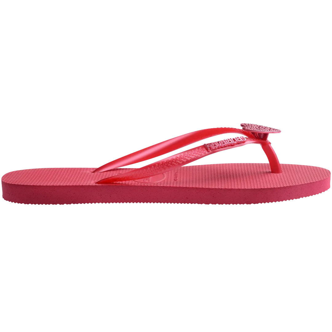 Teens Flip Flops Havaianas Kids' Crystal Charm Slim Flip Flop