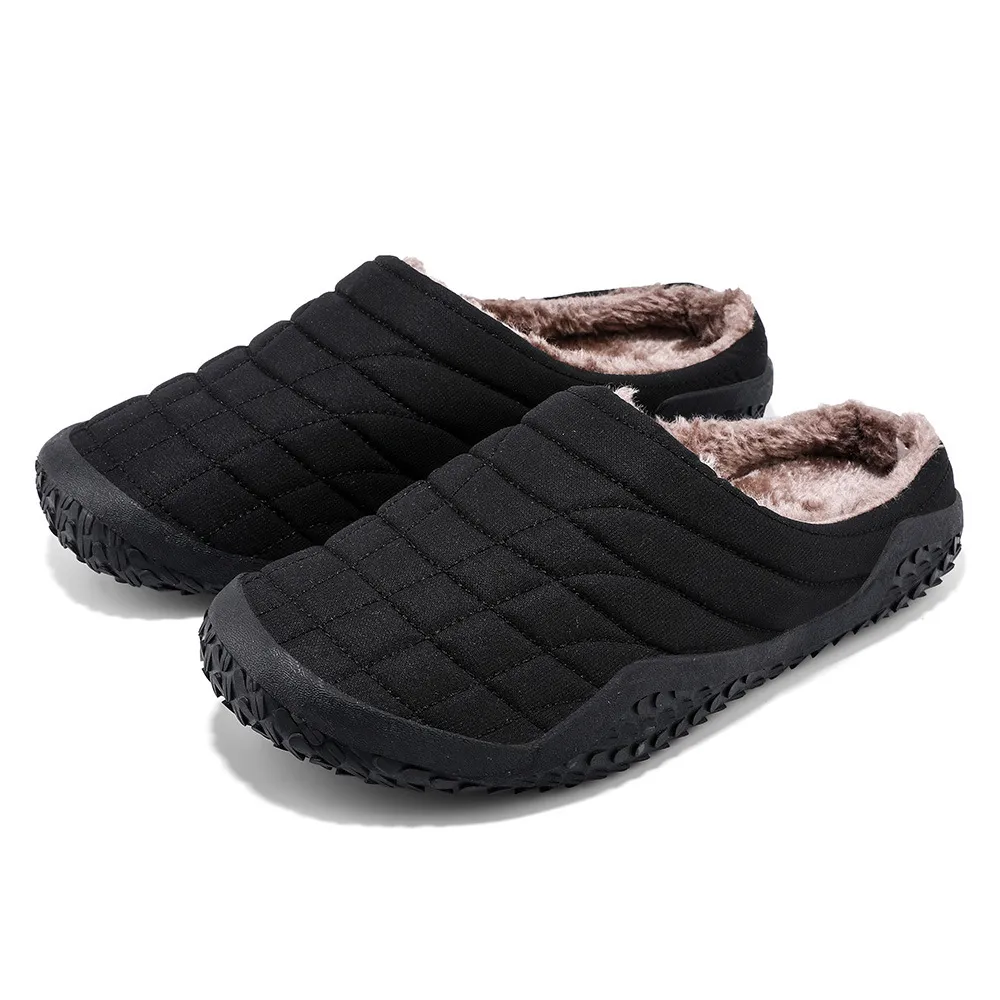 (Limited Time Sale 49%off)Men slippers home winter indoor warm plush shoes thick bottom waterproof leather house slippers cotton shoes Fun Animal Slippers