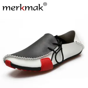 Loafers for Men Casual Men Shoes Genuine Leather 2017 Driving Moccasins Slip On Mens Flat Shoes Boat Loafers Plus Size EU 39-47 Casual Suede Loafers