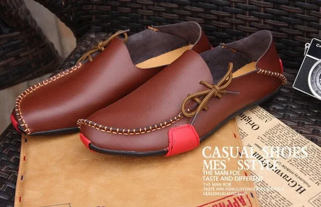 Loafers for Men Casual Men Shoes Genuine Leather 2017 Driving Moccasins Slip On Mens Flat Shoes Boat Loafers Plus Size EU 39-47 Buy Loafers