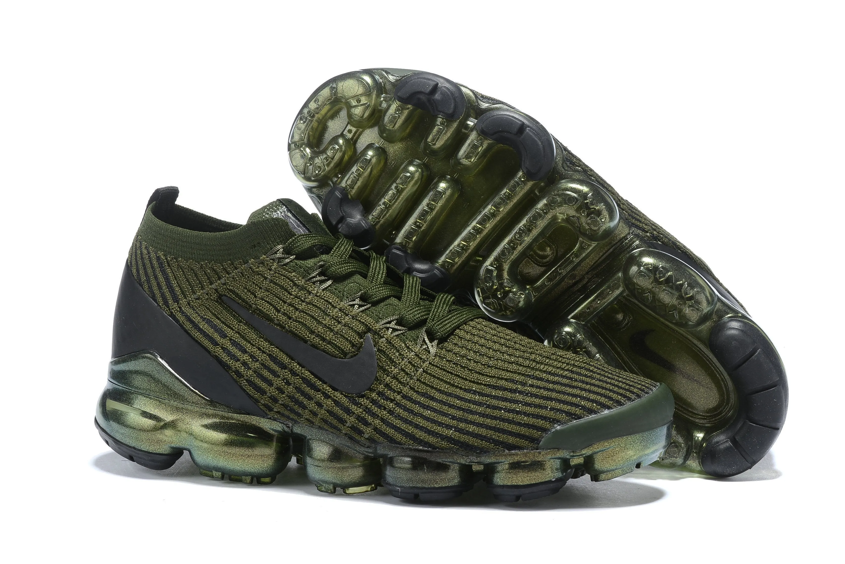 Nike Air Vapormax Flyknit 3 Olive Black Shoes Sneakers Men !!! CYBER MONDAY SALE !!! Asics Shoes Medical Discount