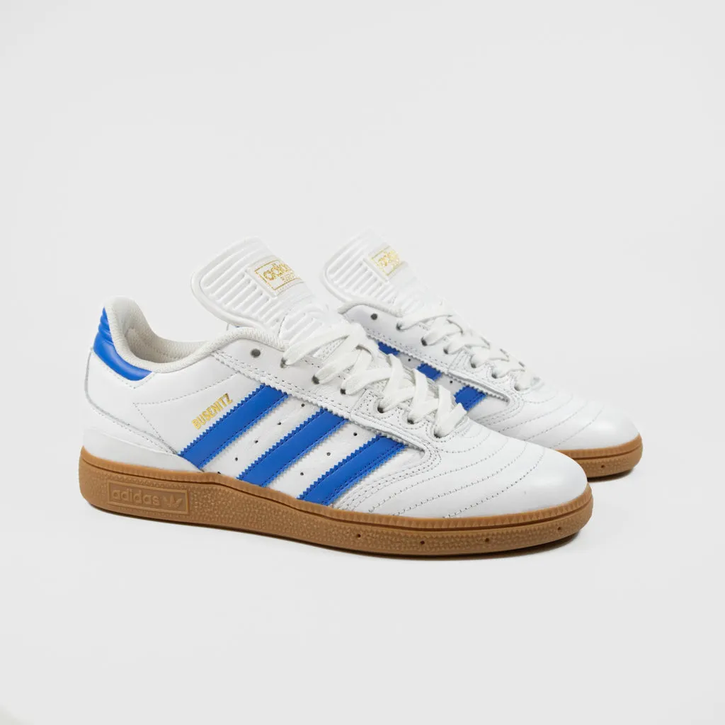 Vintage Adidas Skate Shoes Adidas Skateboarding - Busenitz Shoes - Footwear White / Bluebird / Gold Metallic / Gum