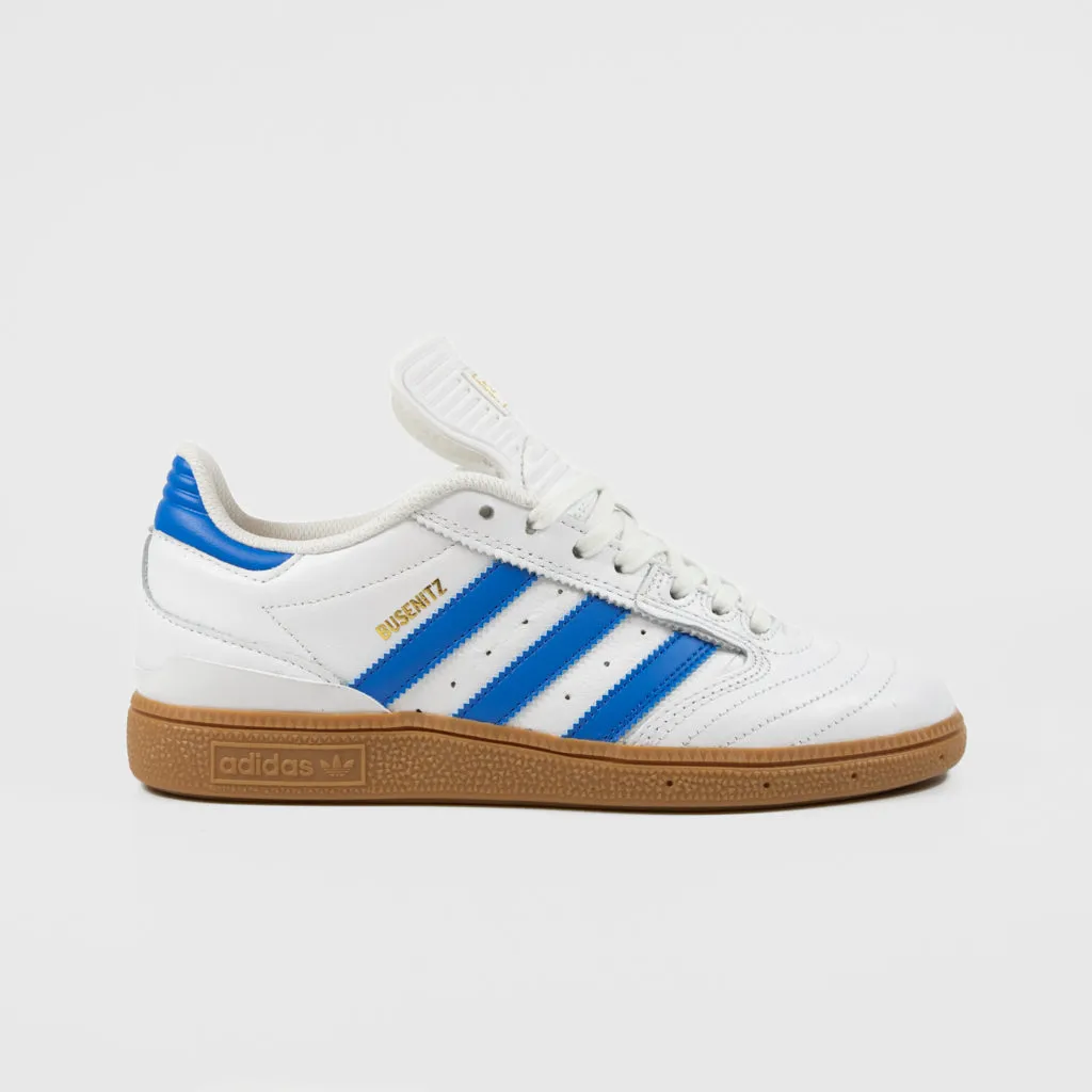 Korn Adidas Shoes Adidas Skateboarding - Busenitz Shoes - Footwear White / Bluebird / Gold Metallic / Gum
