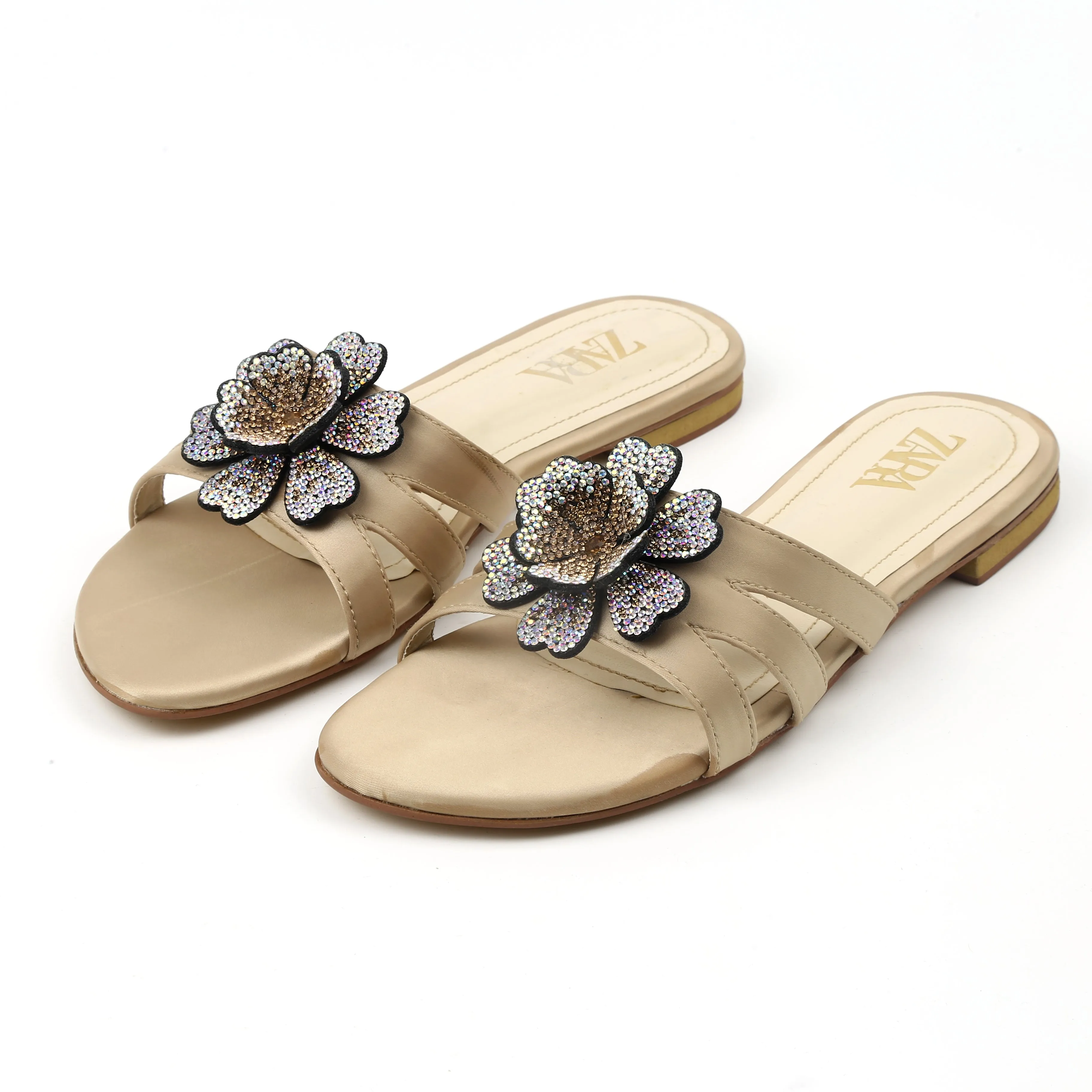 Champion Slippers Flower Flats (Beige)