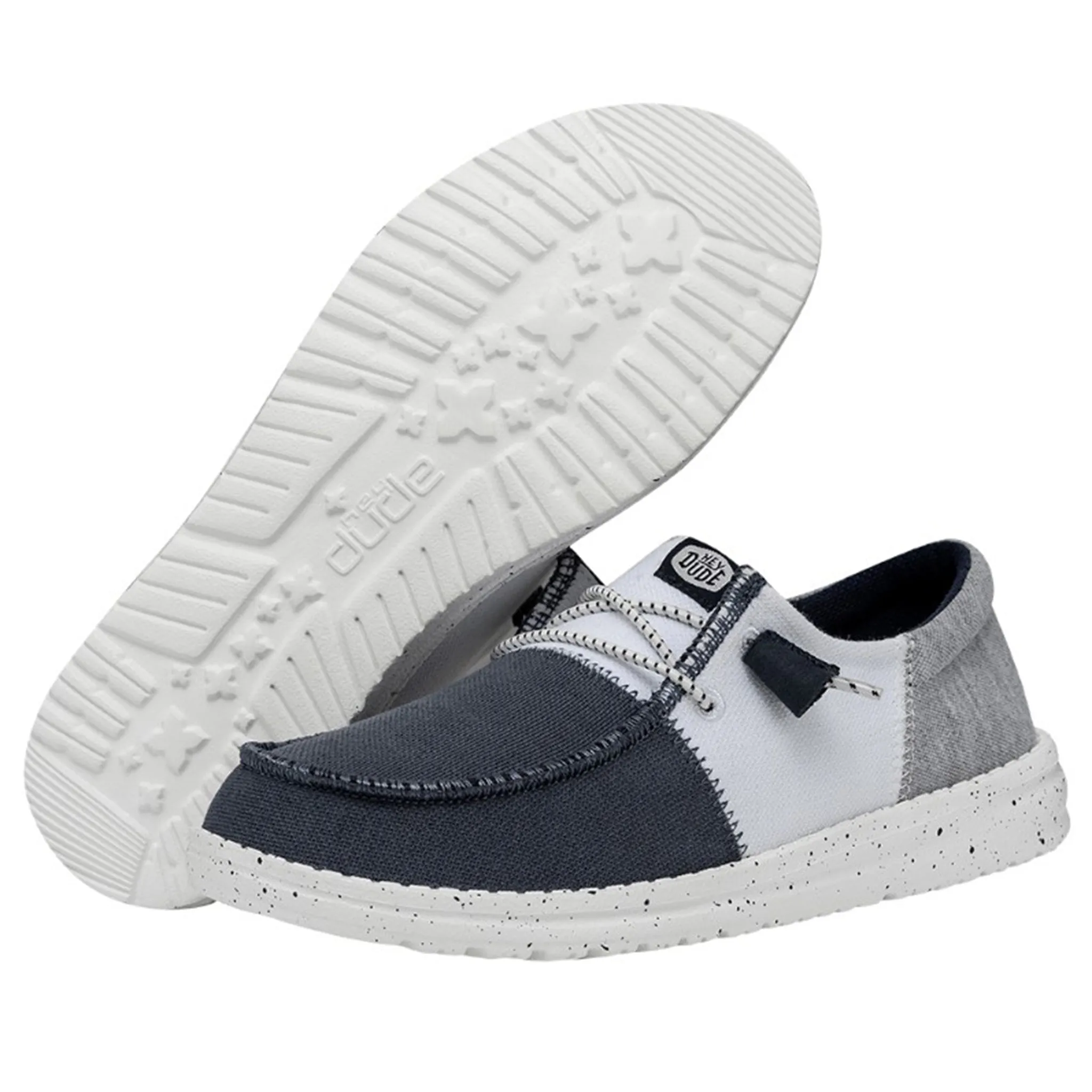 Hey Dude Wendy TRI Varsity Navy Slip-on Best Work Boots