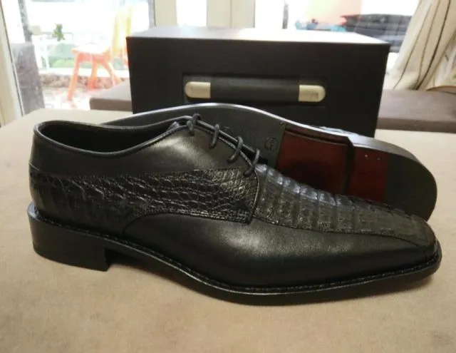 MALONEDA Customized Italian Goodyear Shoes Square Toe Handmade Men's Dress Wedding Shoes Size Genuine Leather Shoes Size 43 Nantucket Penny Loafers