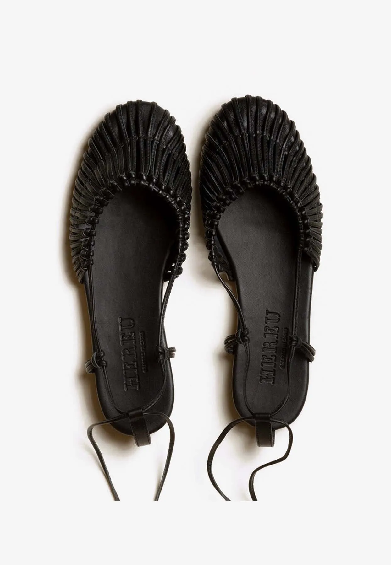 Mantera Knotted Leather Sandals Pan Dulce Slippers