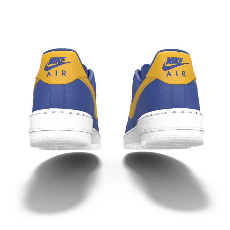 $195 NIB NEW Mens NIKE Air Force 1 Low Premium Blue Leather Custom BB Shoes Kith Marvel Asics Shoes