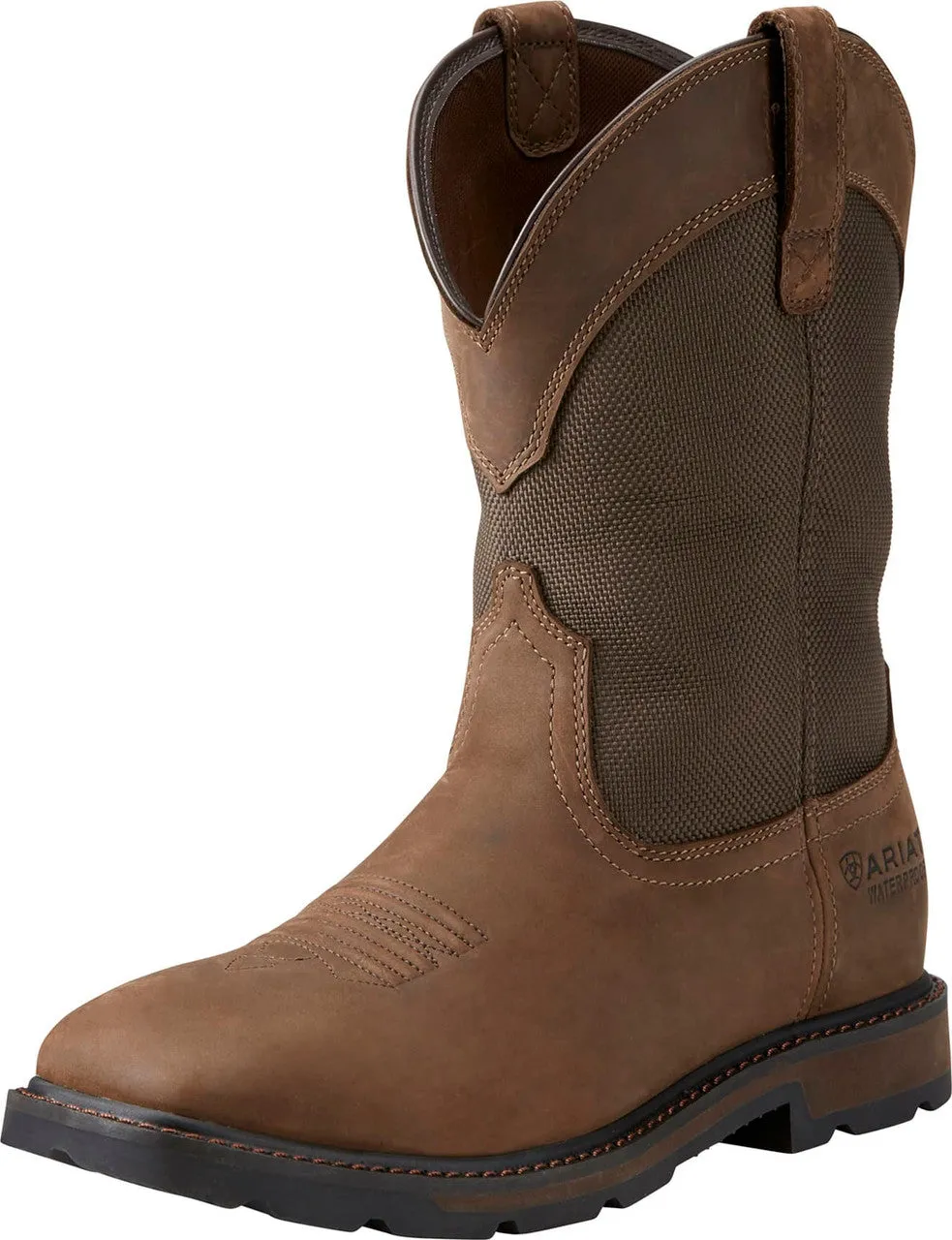 Men's Groundbreaker H20 Steel Toe Wide Square Toe Work Boot by Ariat 10015196 Dasha Boots Stop Working