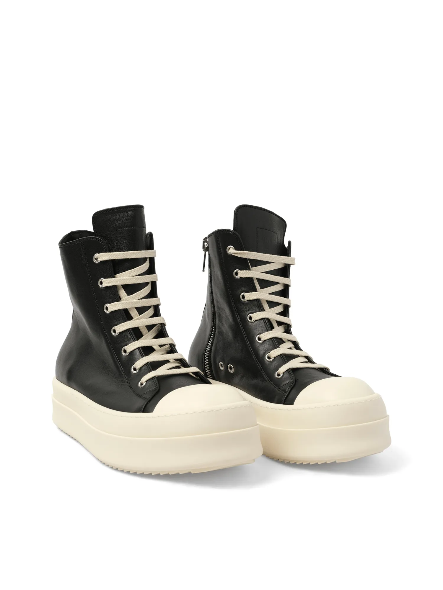 Mega Bumper Sneaks in Black/Milk/Milk Balenciaga Bouncer Sneakers